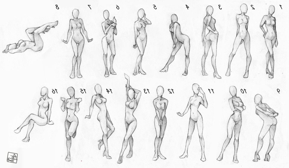 Pose for drawing female