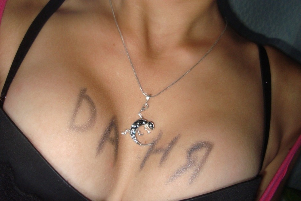 Small priest in a swimsuit