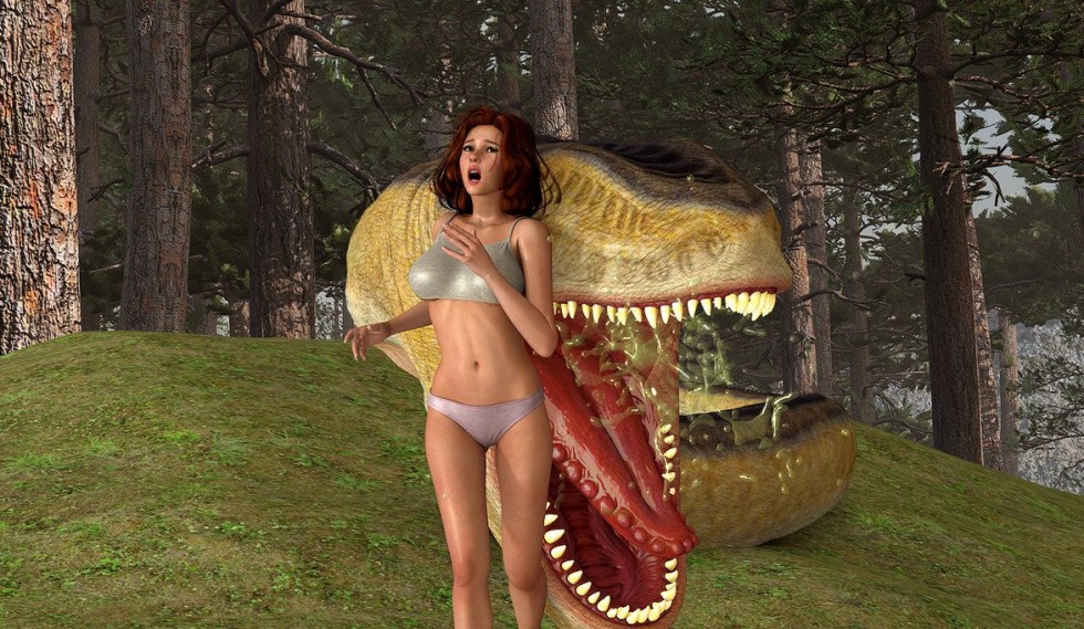 The girl turns into a zombie