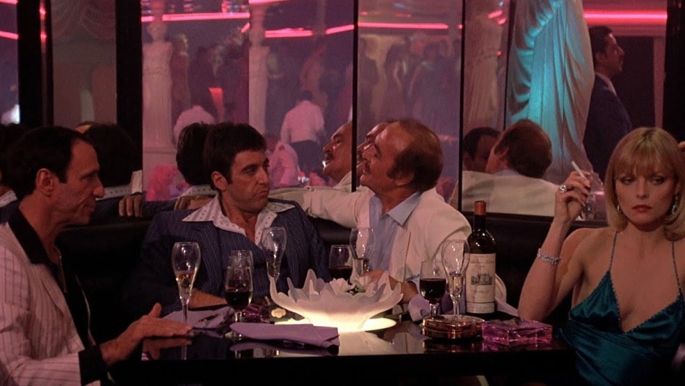 Al Pacino and Michelle Pfaffer face with scars