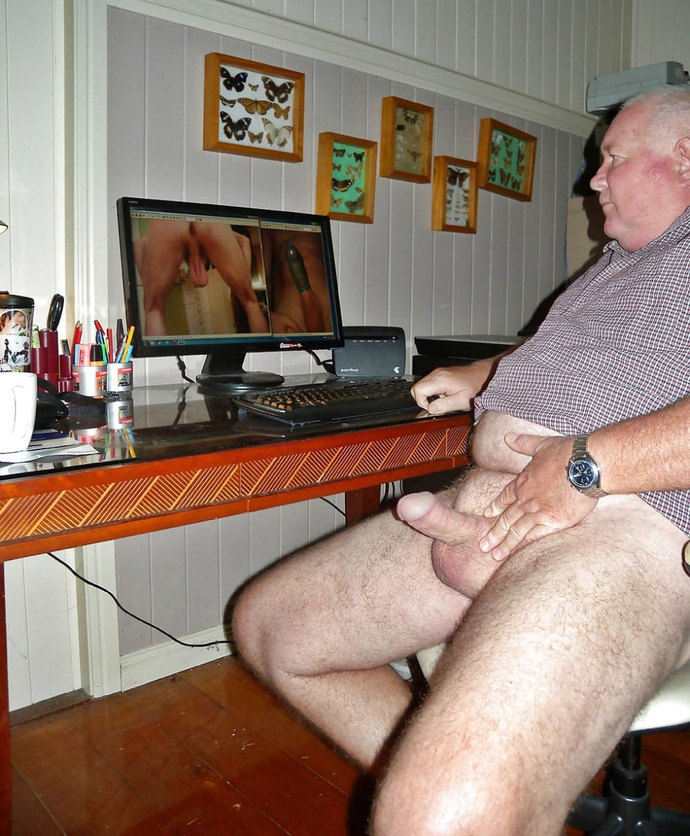 Fat naked hairy grandfather