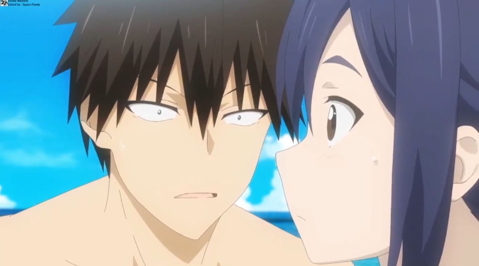 Anime ukzaki in a swimsuit