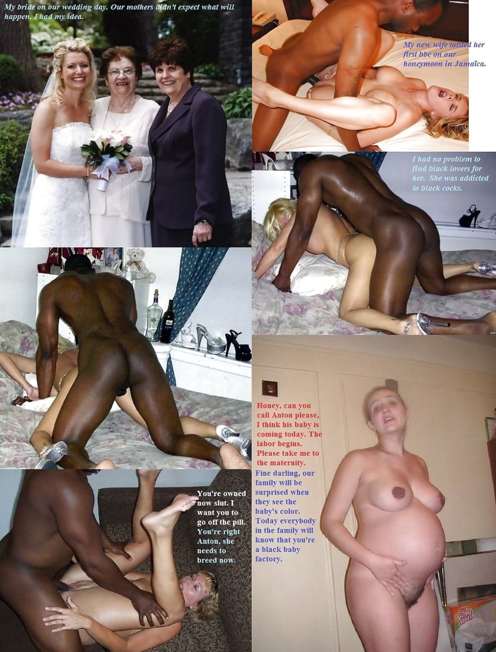 Naked pregnant woman from a black man