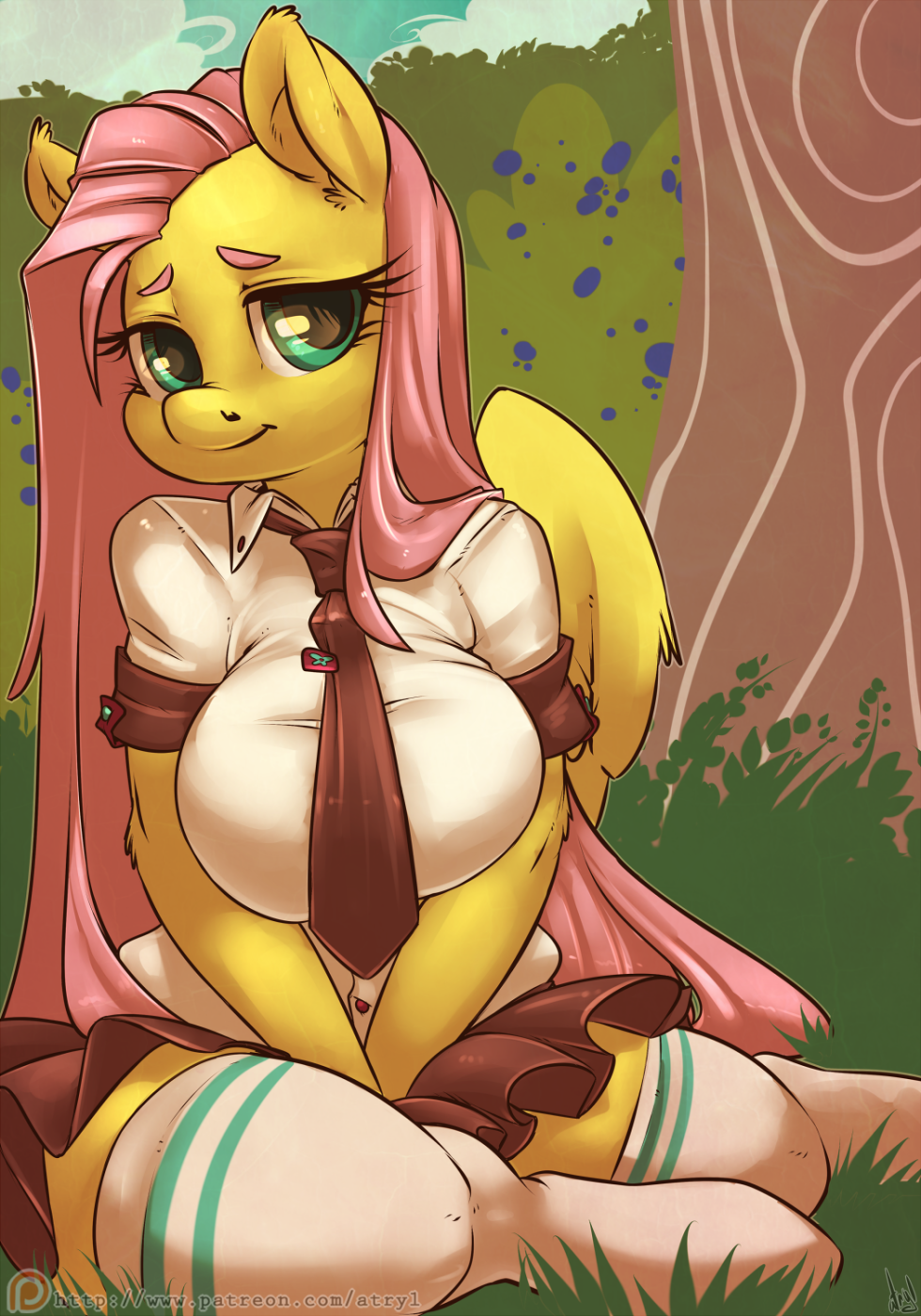 My Little Pony. Fluttershy Futanari
