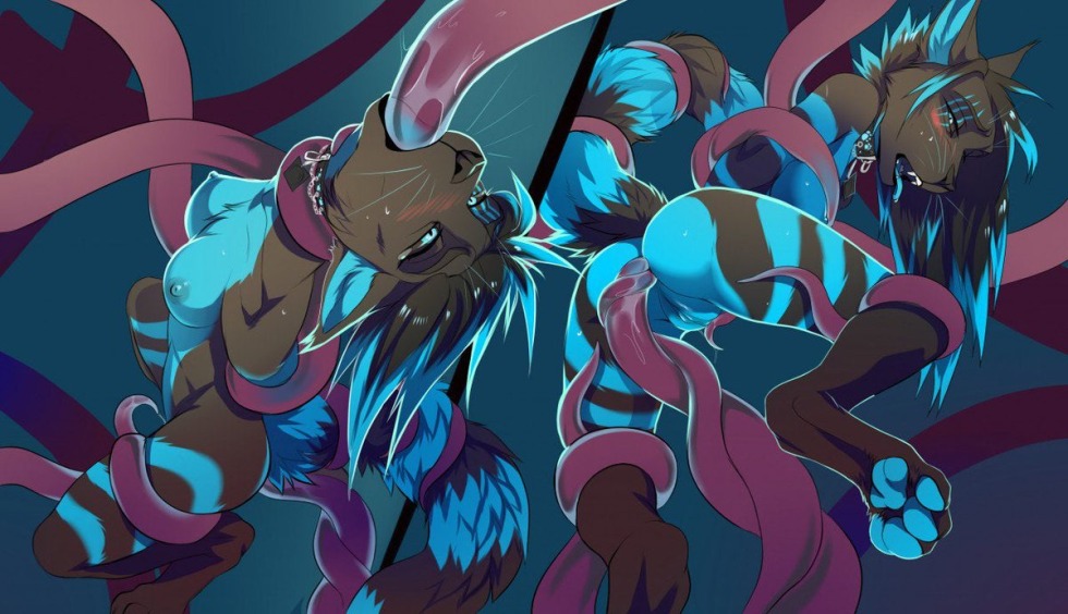 Furry Futanari cum in anal