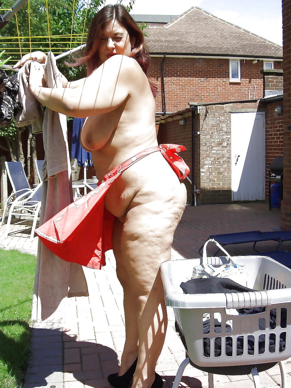 White cellulite asses