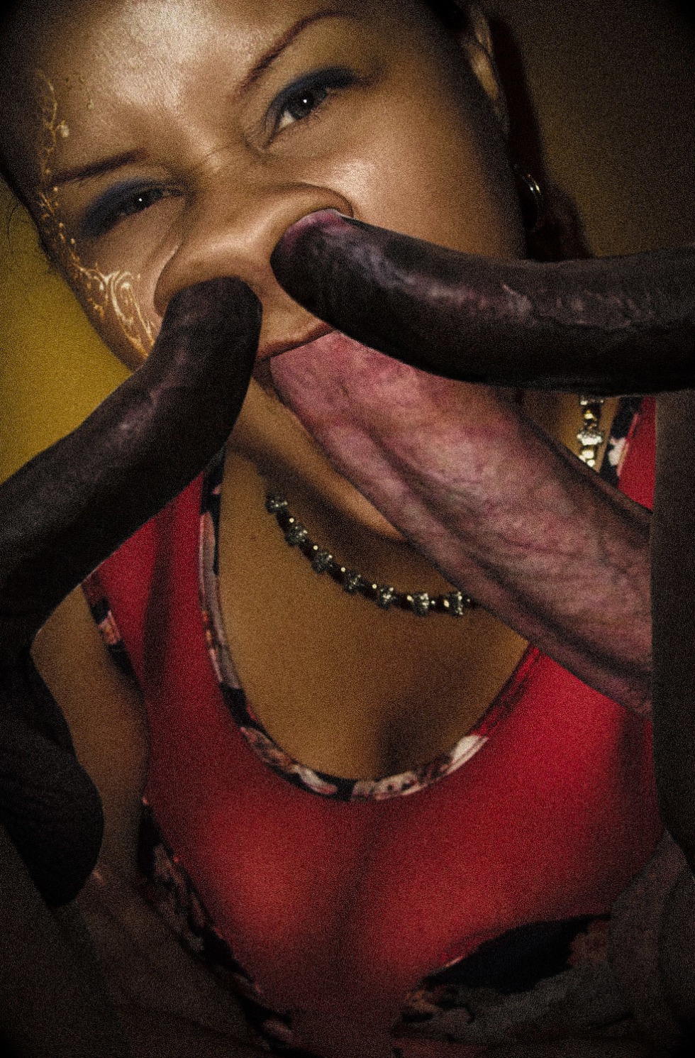 Asian BBC Blowjob Nose Piercing Black Hair