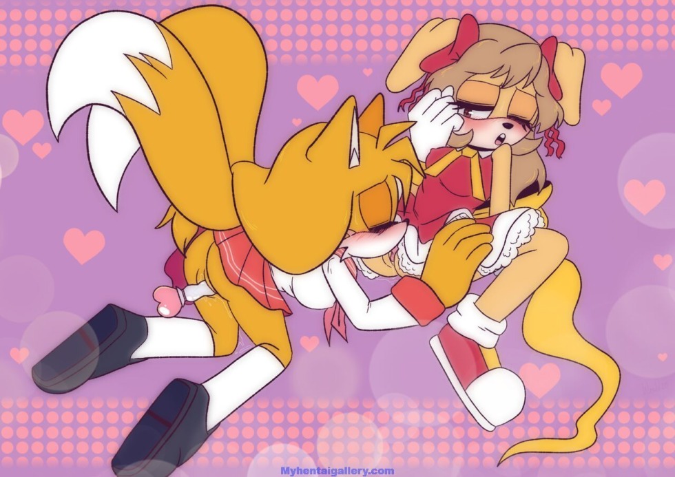Tails Miles Prower X Rouge The Bat Hentai