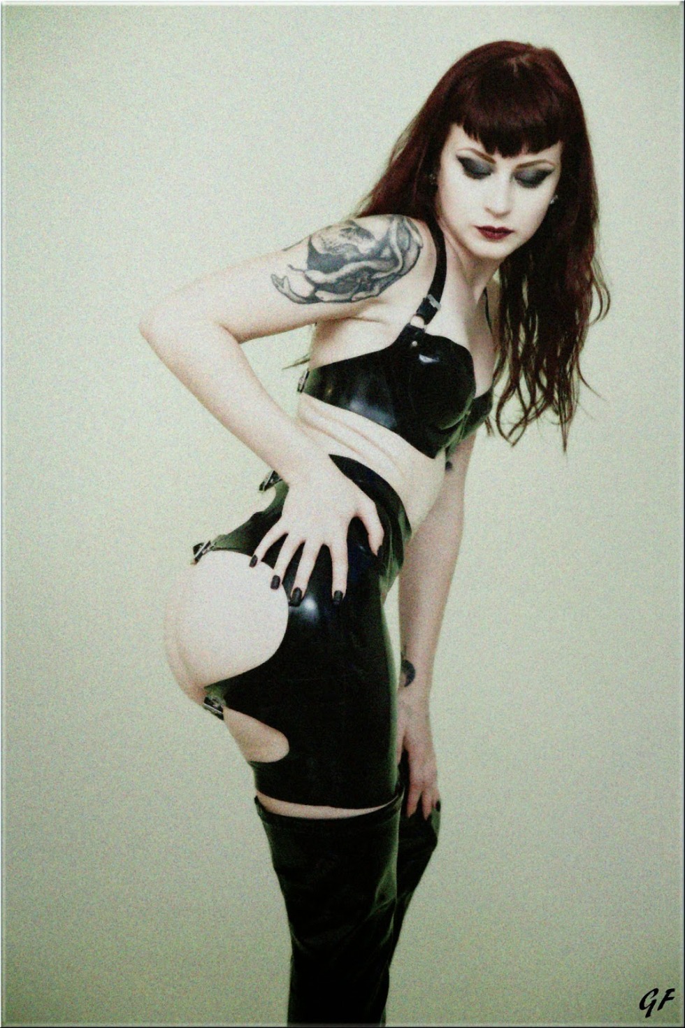 AK on a black background