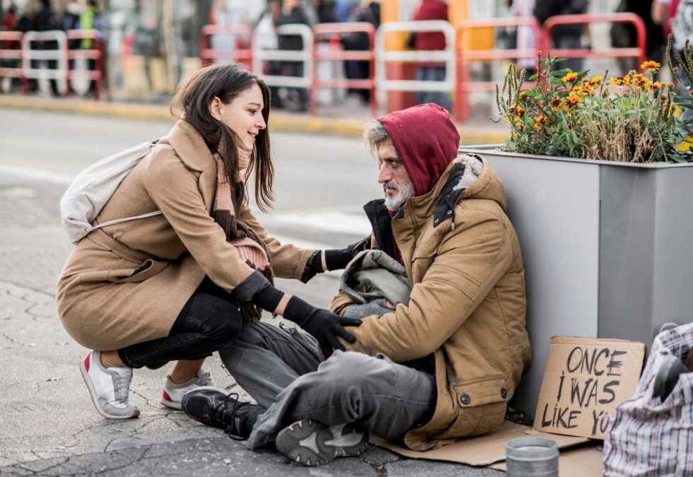 Homeless girls in Europe