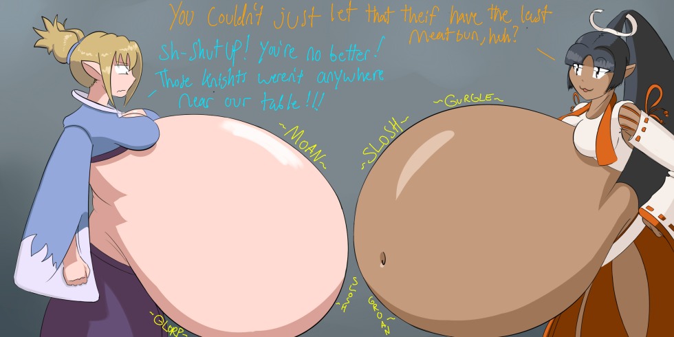 Belly Staffing huge anime belly