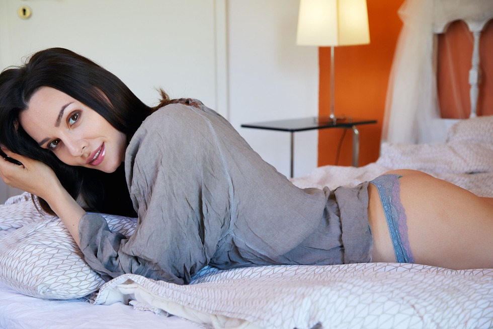 ADEL MOREL in a corset