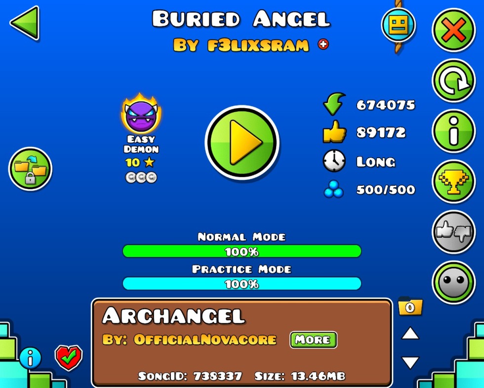 Levels in the geometry Dash Aidi