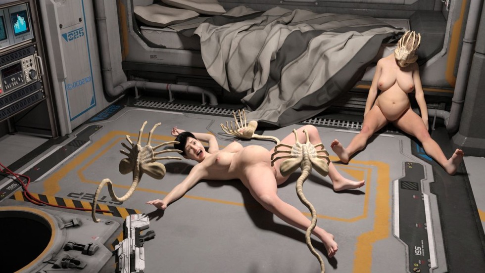 Pregnant from Facehugger Hentai