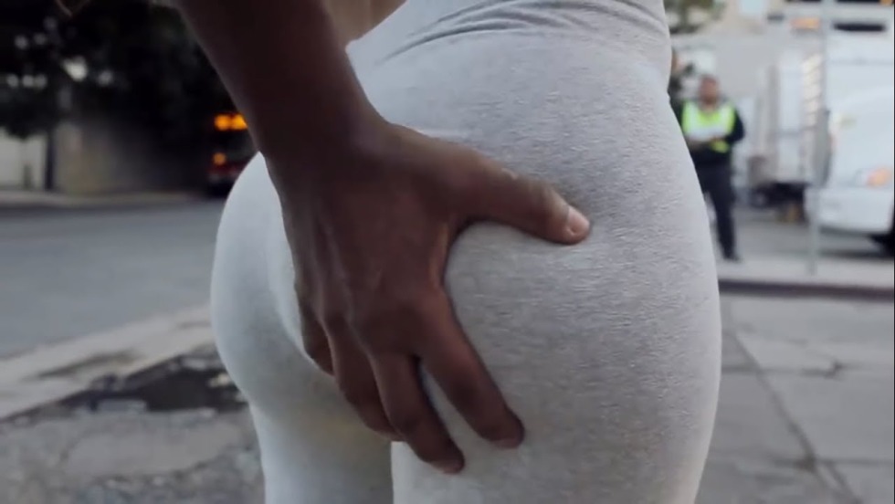 Nicole Aniston in leather leggings