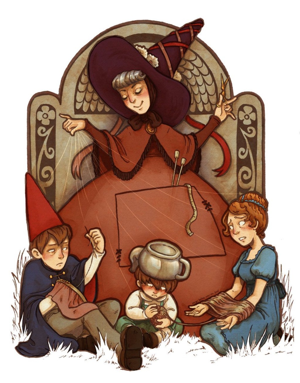 On the other side of the hedge Virt and Beatrice