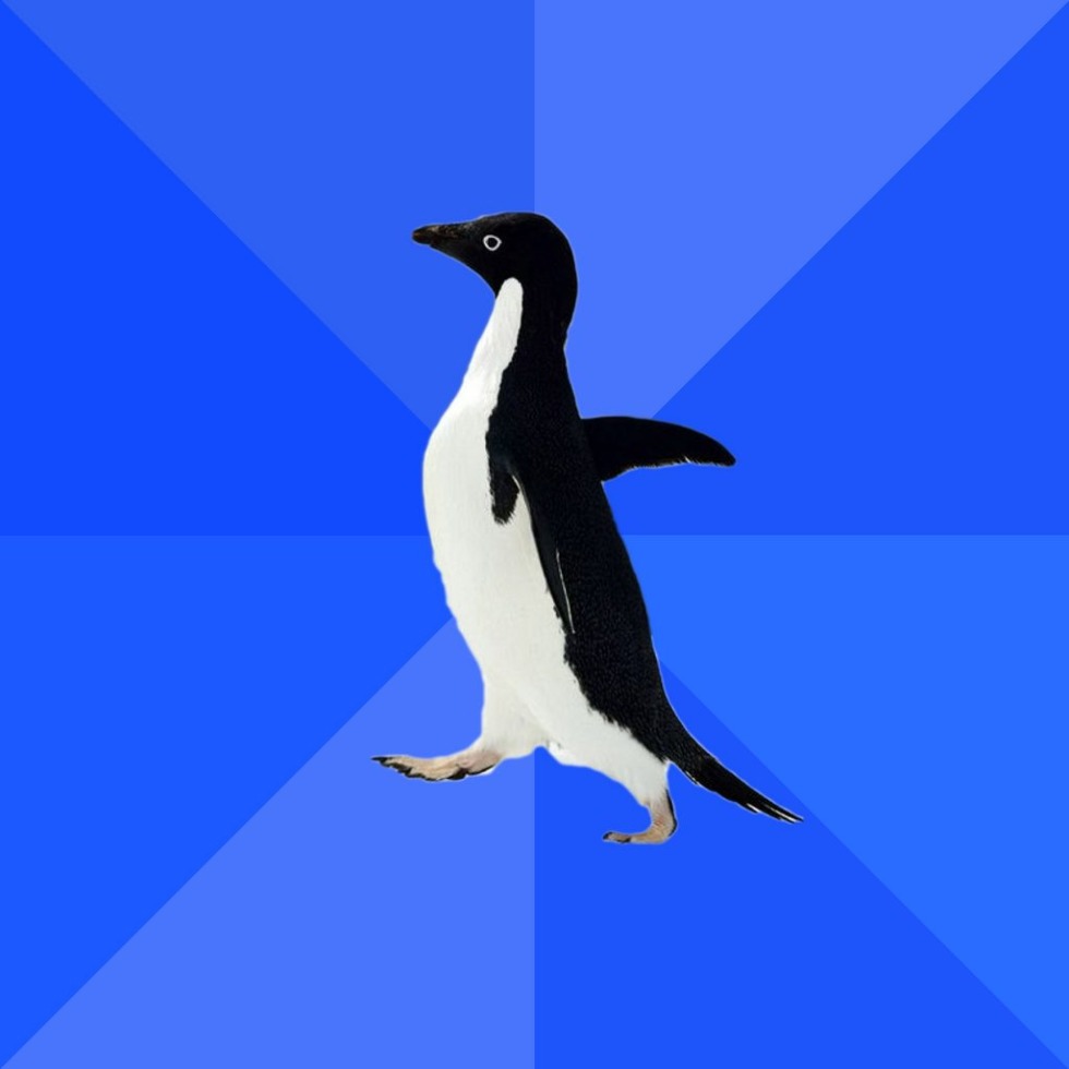 Penguin sociophob meme