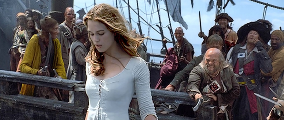 Pirates of the Caribbean Sea Jack and Elizabeth