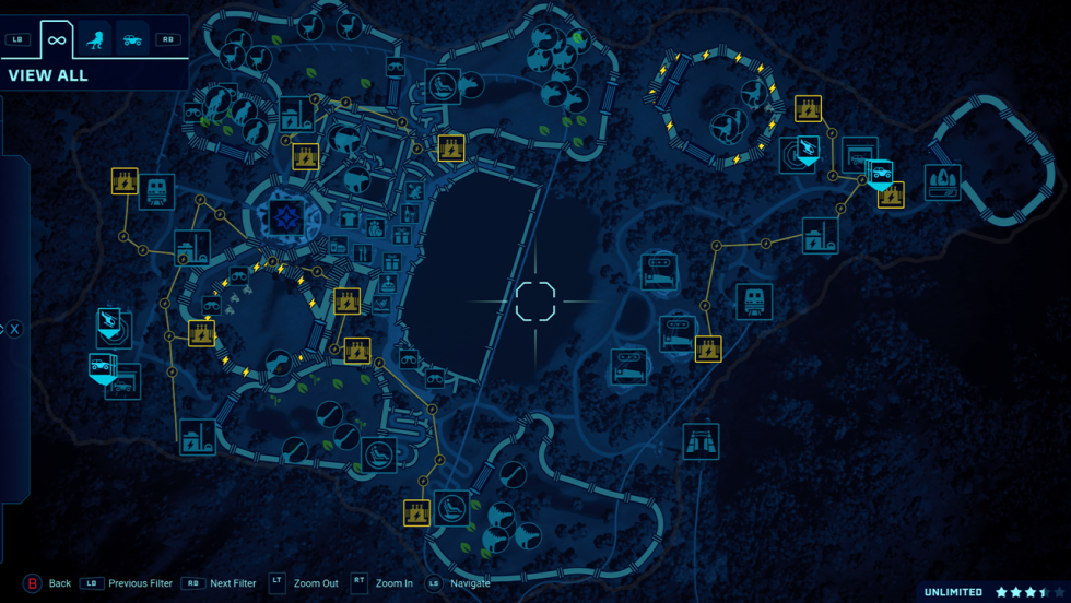 Map of the Park from the Jurassic World