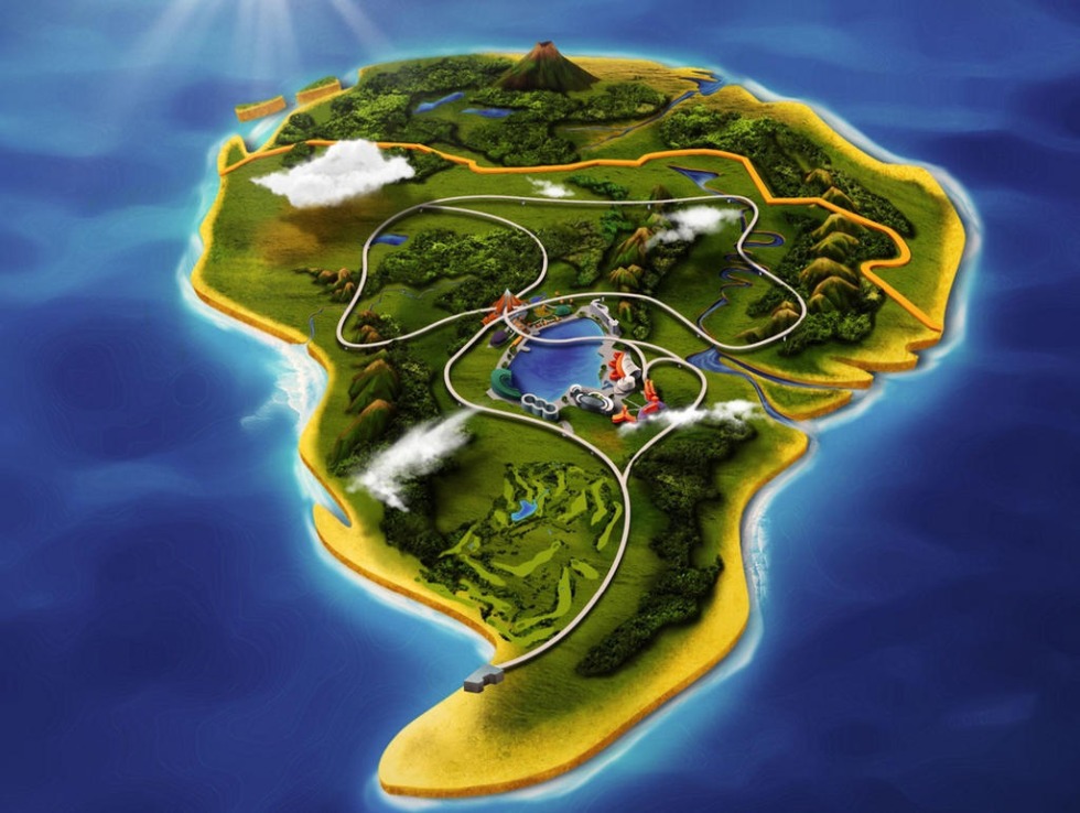 Jurassic world Map island Isla Nublar