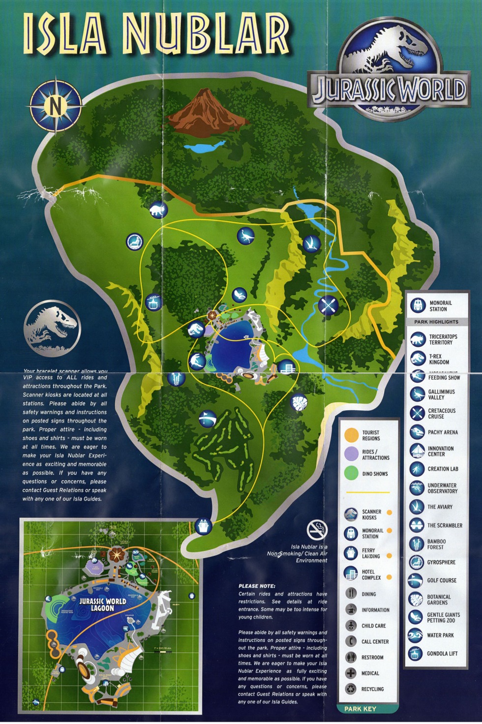 Jurassic world Map island Isla Nublar