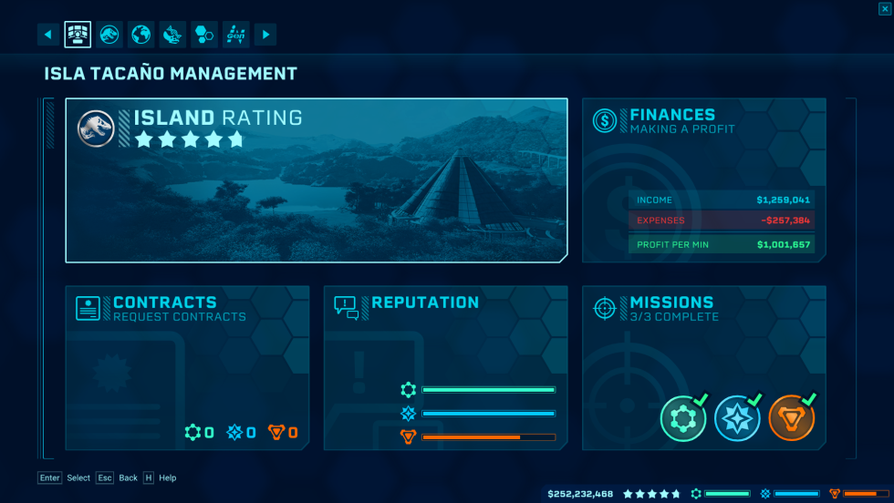 Map of Isla Nublar Mira of the Jurassic period
