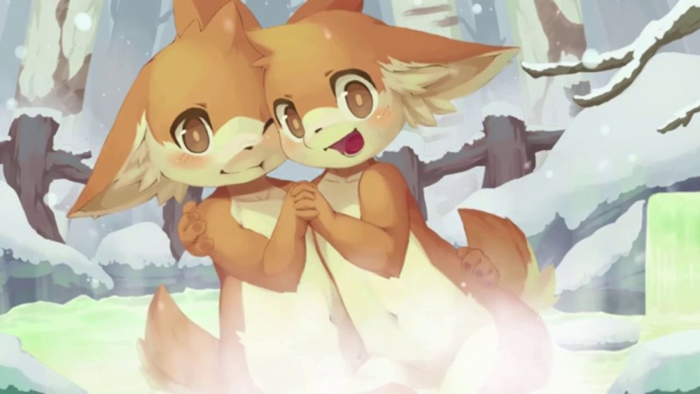 Anime girls on the beach