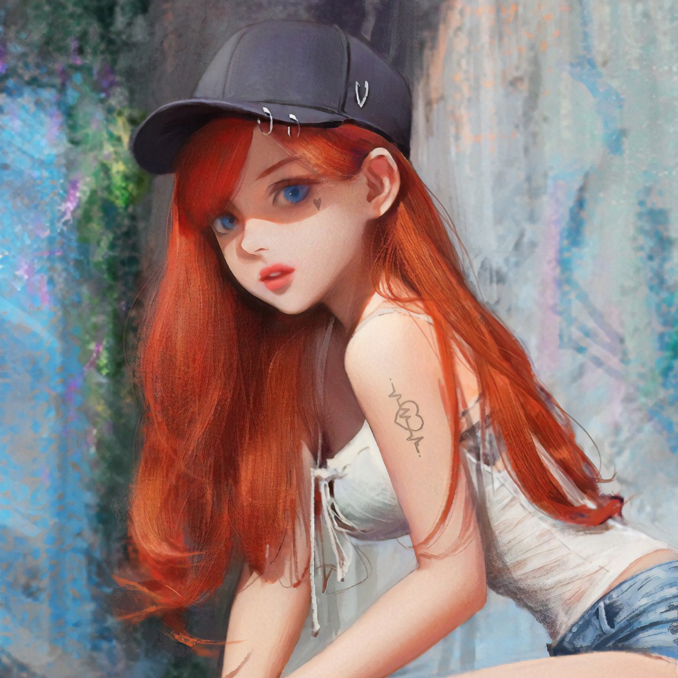 Girl Akina is an artist