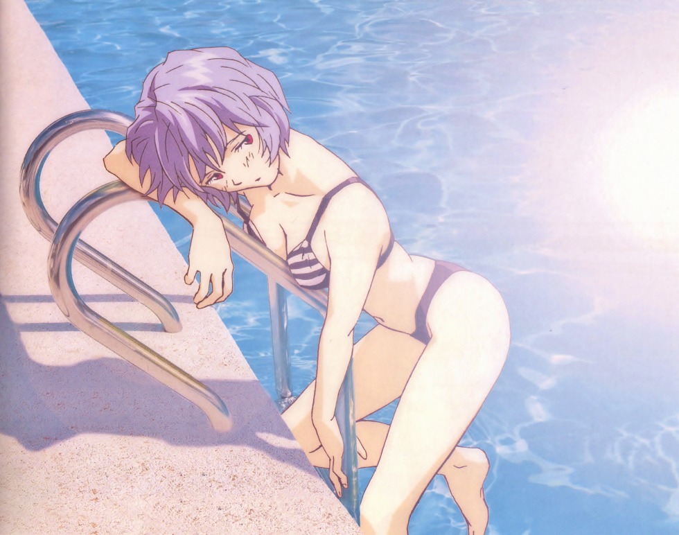 Evangelion Rey in a swimsuit