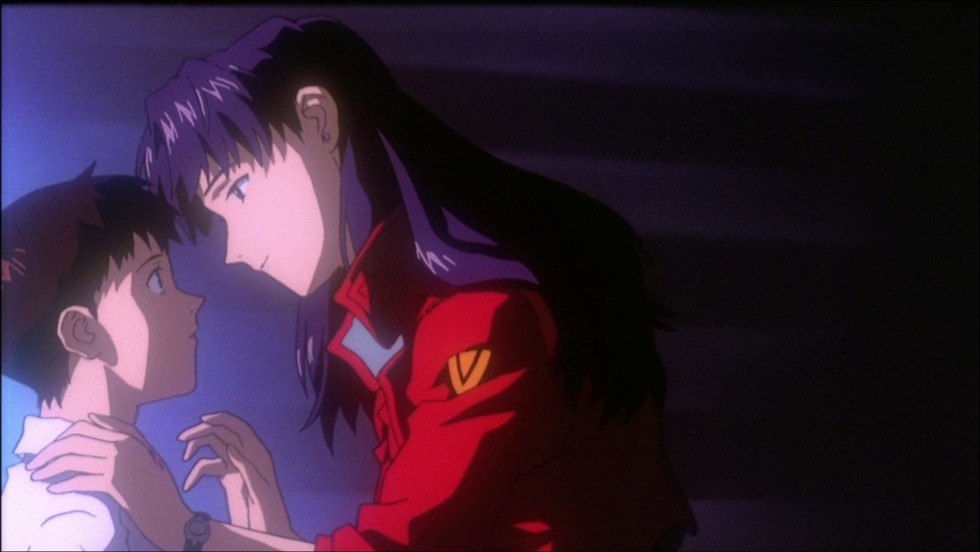 Evangelion Kiss Shinji and Misato