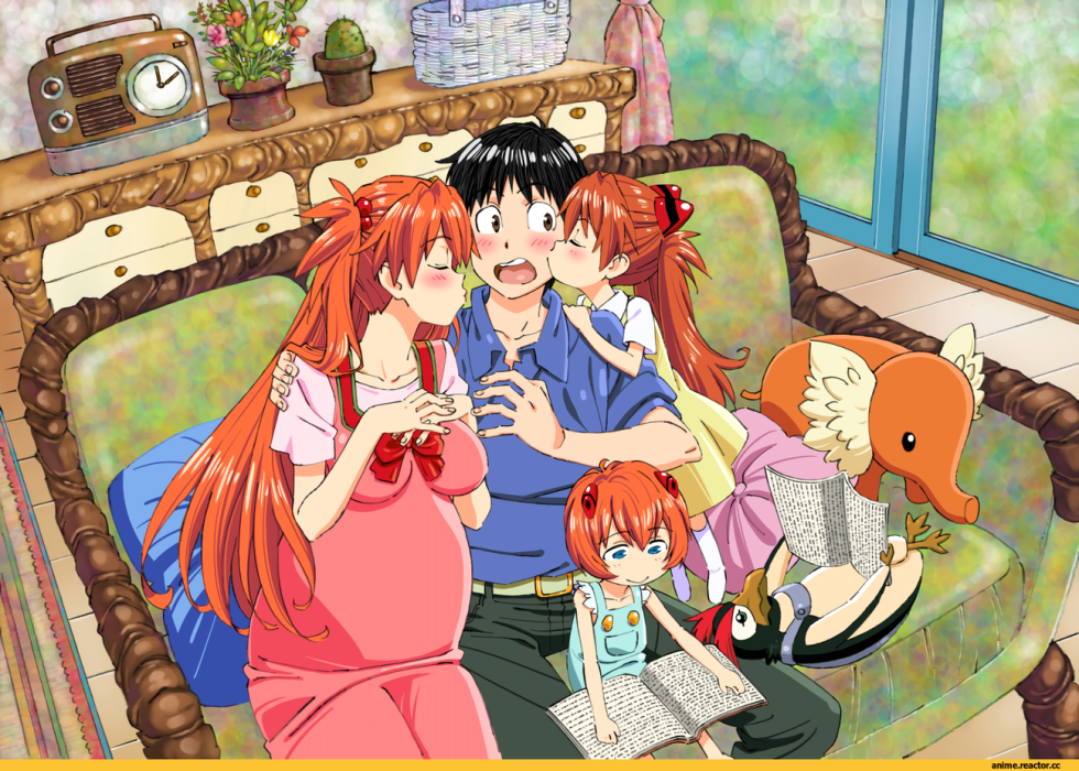Shinji Ikari and Aska Family