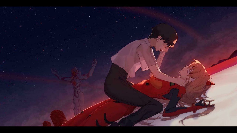 Shinji and Aska End of the Evangelion
