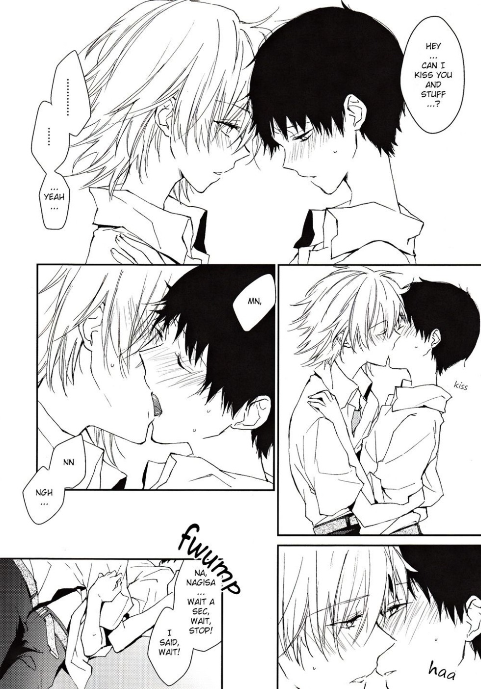 Tender kiss in the neck