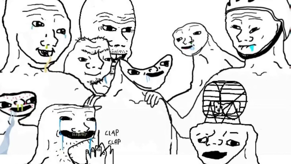 A dumb man with a meme