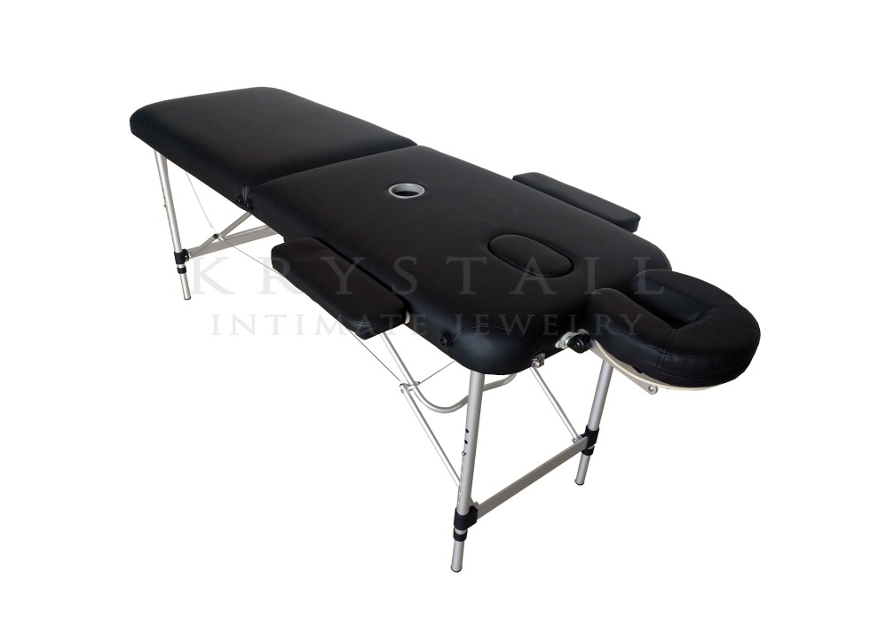 Massage table with a hole