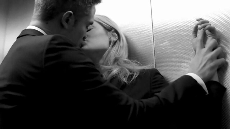 Robert Pattinson in the elevator