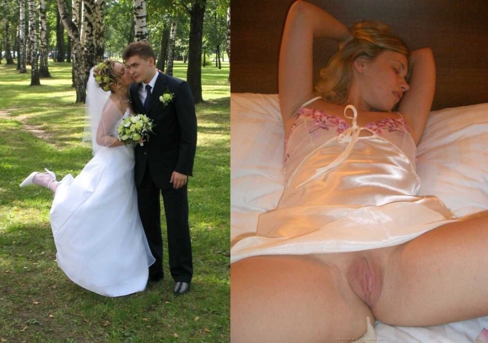 Drunk brides without panties