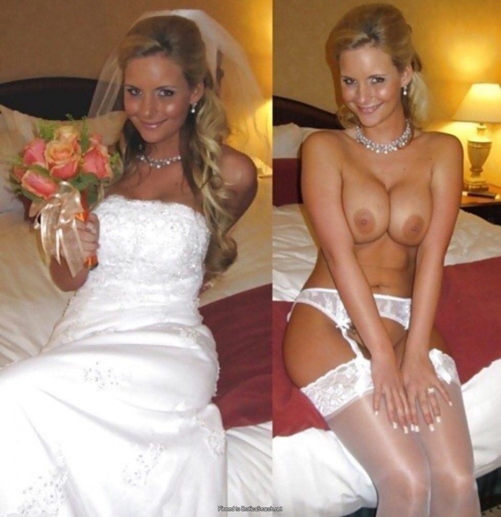 The bride is dressed and undressed