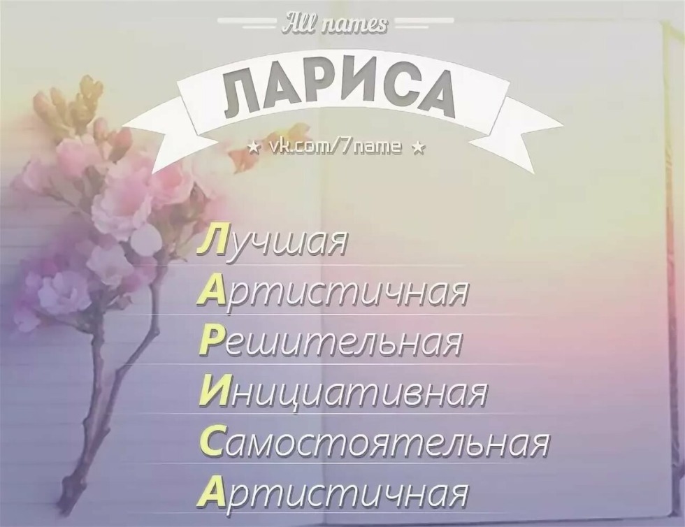 Decoding the name Larisa