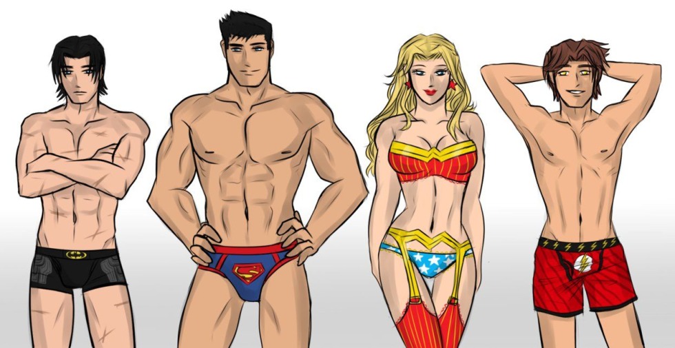 Comics of underwear