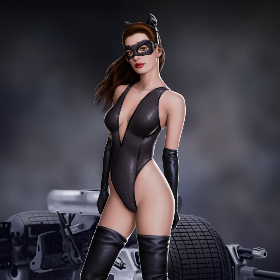 Anne Hathaway woman cat