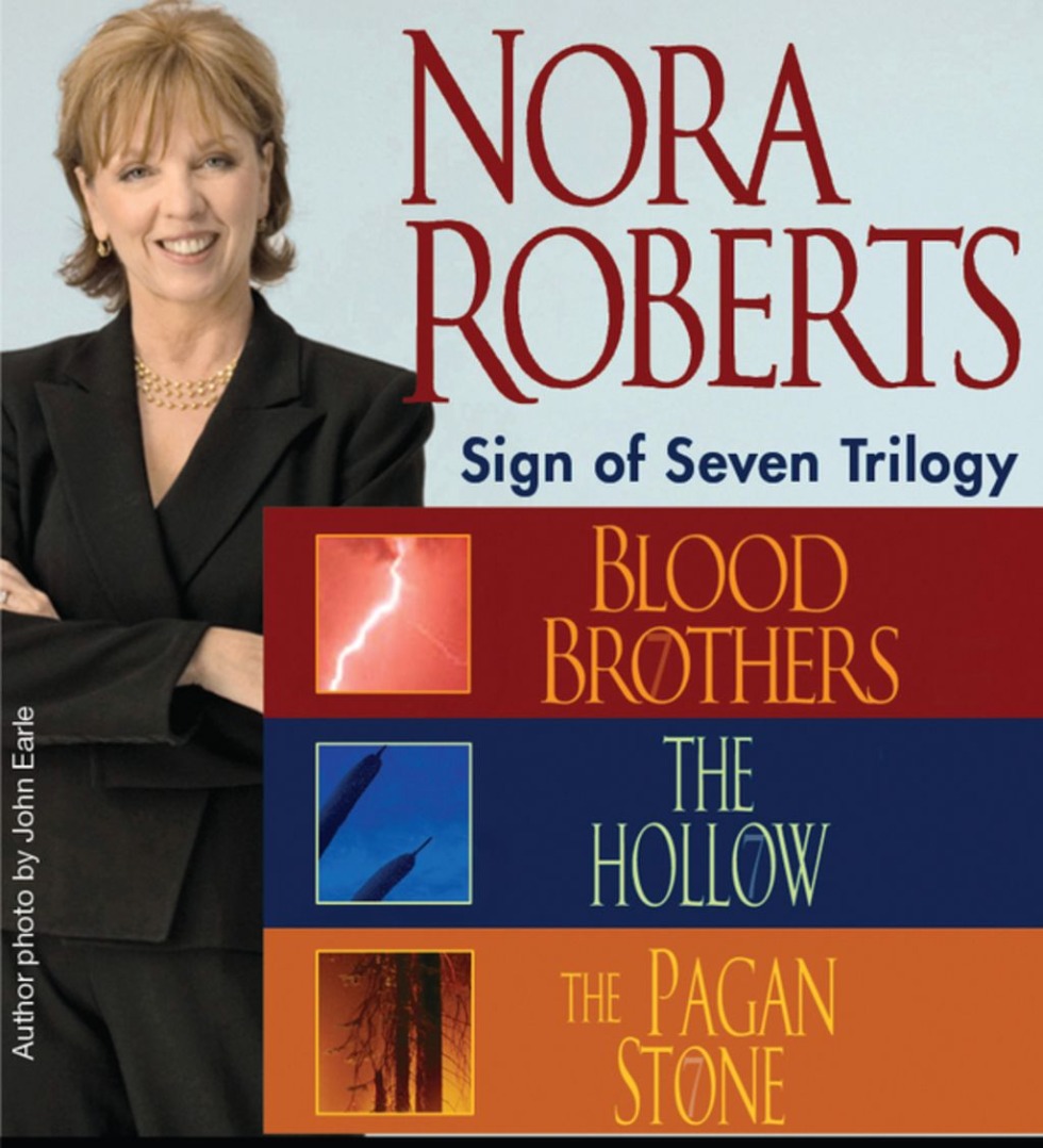 Nora Roberts photos with books