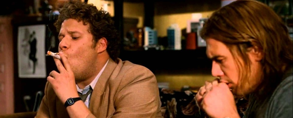 James Franco smokes grass