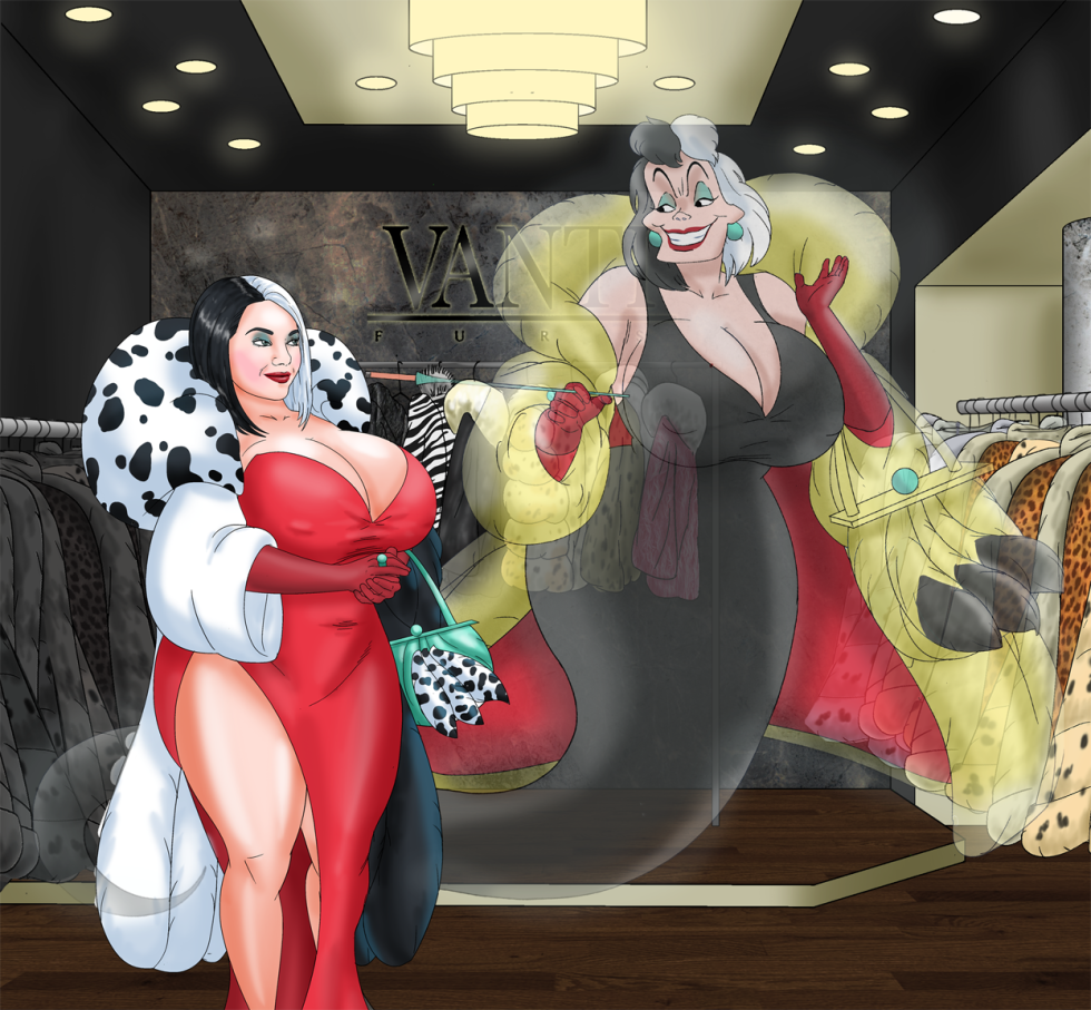 Naked with big tits cruella