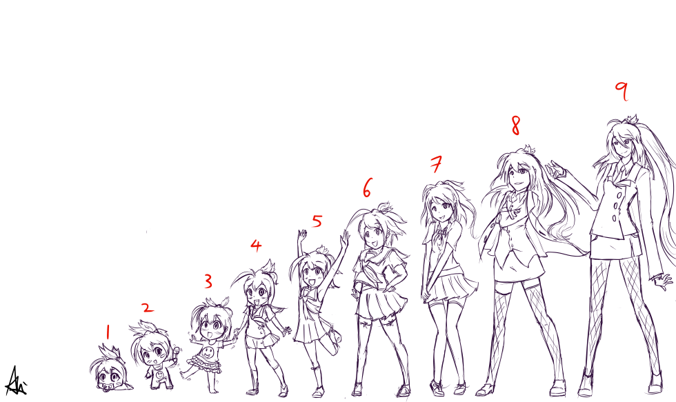 Drawings of anime people