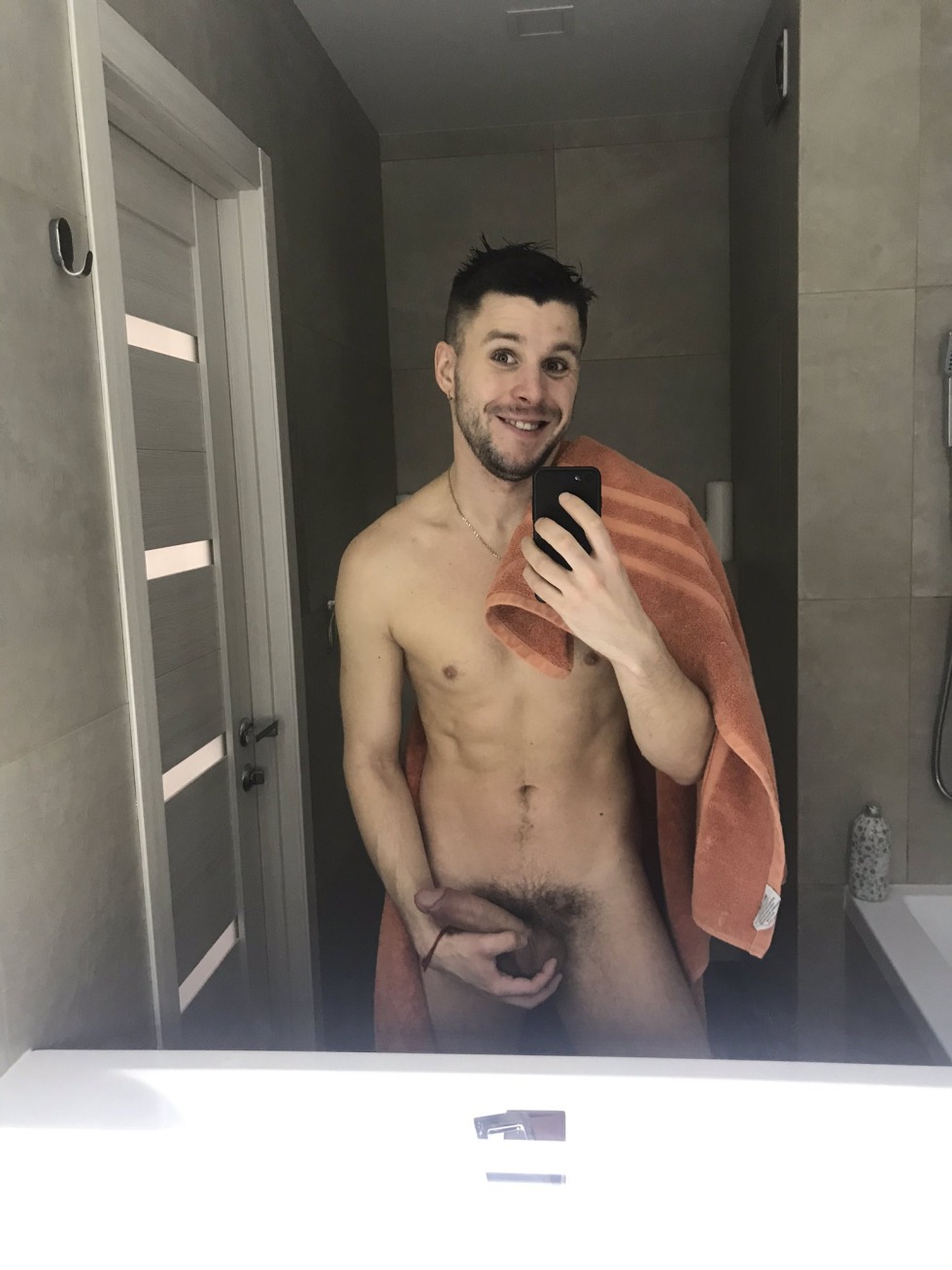 Gay Blond Jock Having A Good Wank On HIS Couch