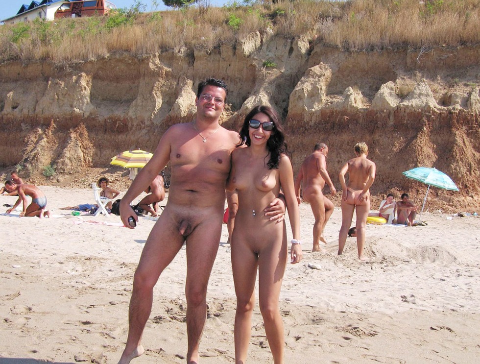 Family nudist beach