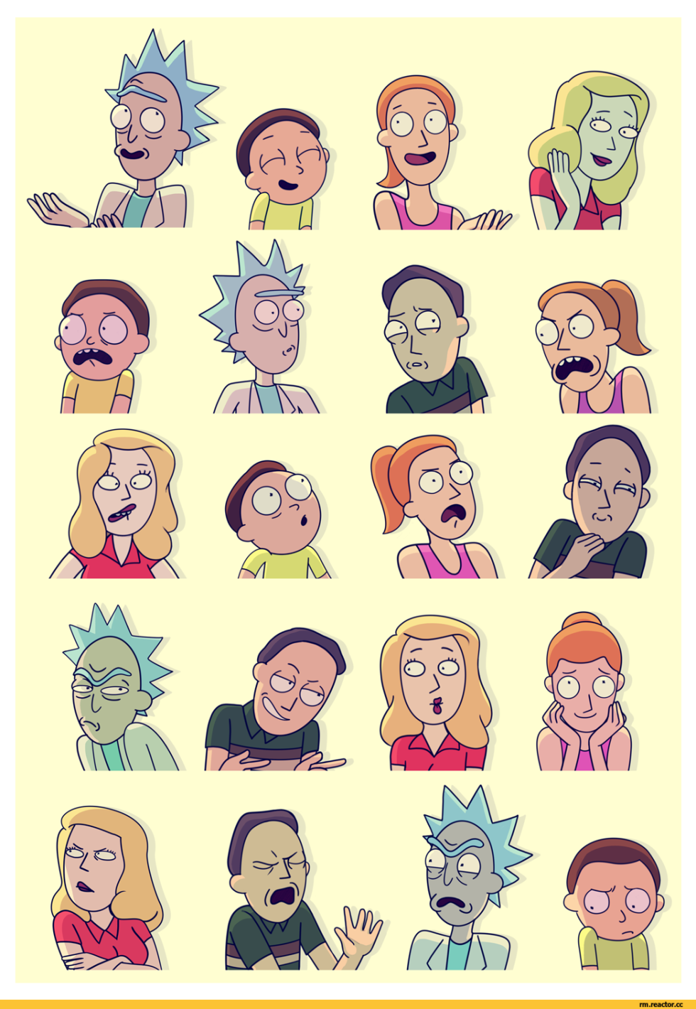 Heroes of the cartoon Rick and Marty