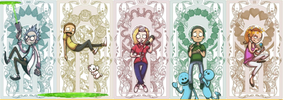 Rick and Morty bookmarks