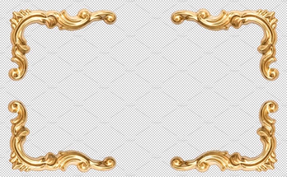 Gold Frames with white